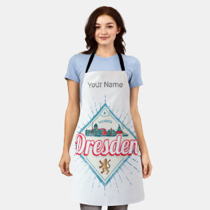 Dresden Duitsland Saksen Retro Skyline Vintage Schort