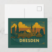 Dresden Duitsland Stad Kunst Briefkaart (Voorkant / Achterkant)