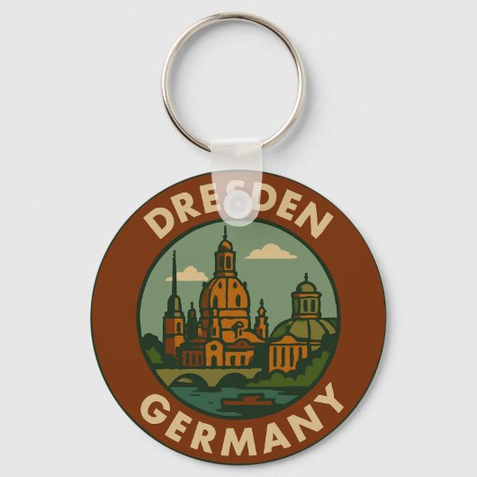 Dresden Duitsland Stad Kunst Sleutelhanger (Voorkant)
