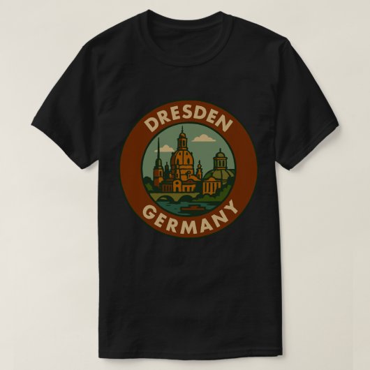 Dresden Duitsland Stad Kunst T-shirt (Design voorkant)