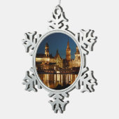 Dresden, Duitsland Tin Sneeuwvlok Ornament (Rechts)