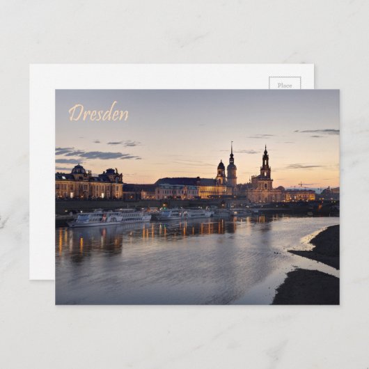Dresden Elbe uitzicht Briefkaart (Voorkant / Achterkant)
