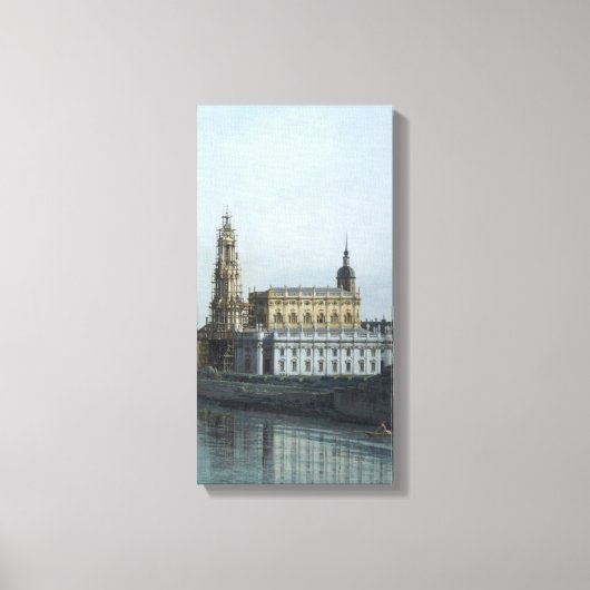 Dresden Elbufer Vedute – Canaletto – Bellotto Canvas Afdruk (Voorkant)