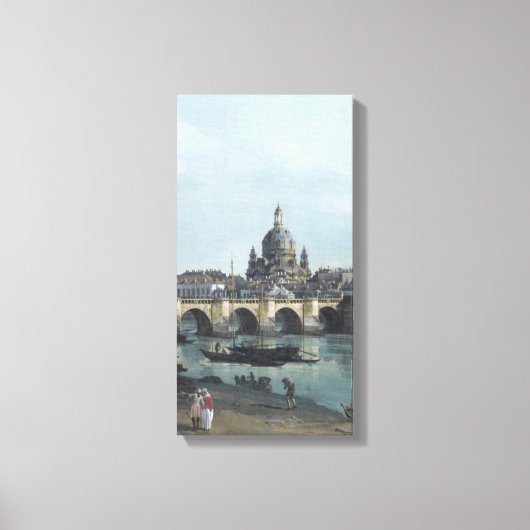 Dresden Elbufer Vedute – Canaletto – Bellotto Canvas Afdruk (Voorkant)