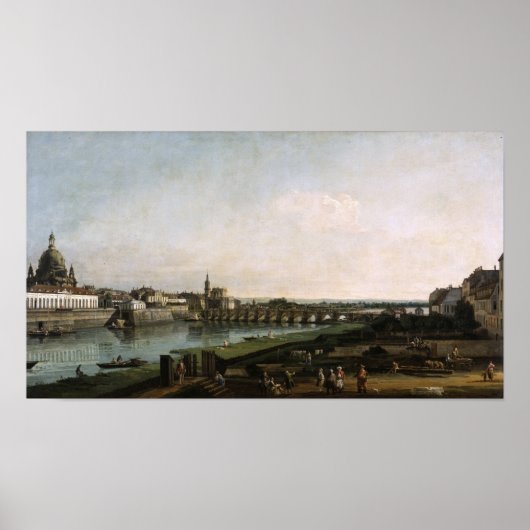 Dresden Elbufer Vedute - Canaletto - Bellotto Poster (Voorkant)