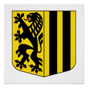 Dresden embleem Duitsland vlag symbool wapen Perfect Poster