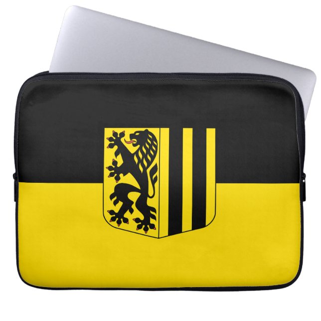 Dresden emblem Germany flag symbol coat arms Laptop Sleeve (Voorkant)
