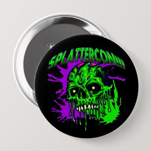 Dresden Fans SplatterCon Ronde Button 4,0 Cm (Voorkant /achterkant)