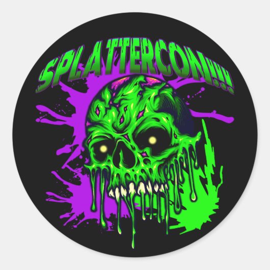 Dresden Fans SplatterCon Ronde Sticker (Voorkant)