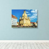 Dresden Frauenkirche Canvas Afdruk (Insitu (Houten vloer))