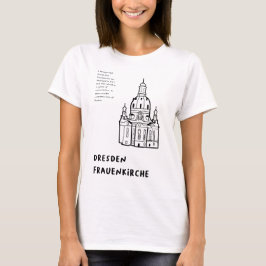 "Dresden Frauenkirche, Duitsland" | Minimalistisch T-shirt