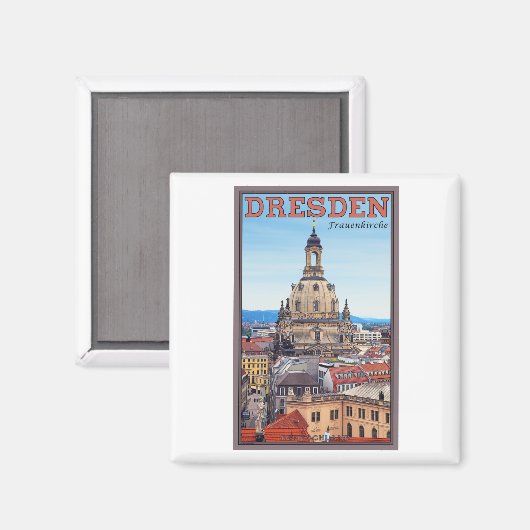 Dresden - Frauenkirche Magneet (Voorkant / Achterkant)