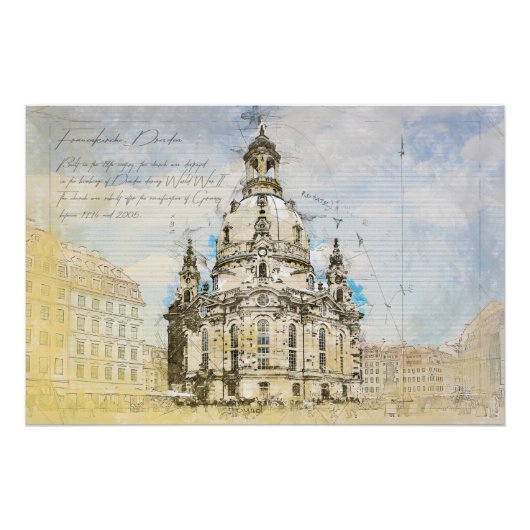 Dresden Frauenkirche Perfect Poster (Voorkant)