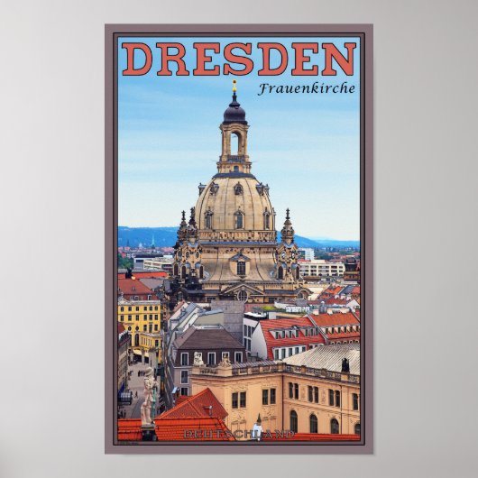 Dresden - Frauenkirche Poster (Voorkant)