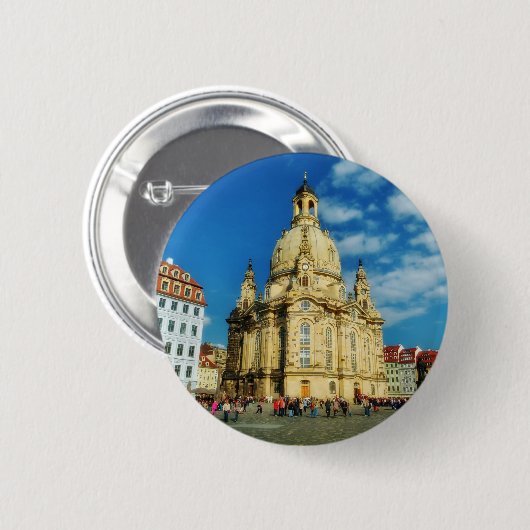 Dresden Frauenkirche Ronde Button 5,7 Cm (Voorkant /achterkant)