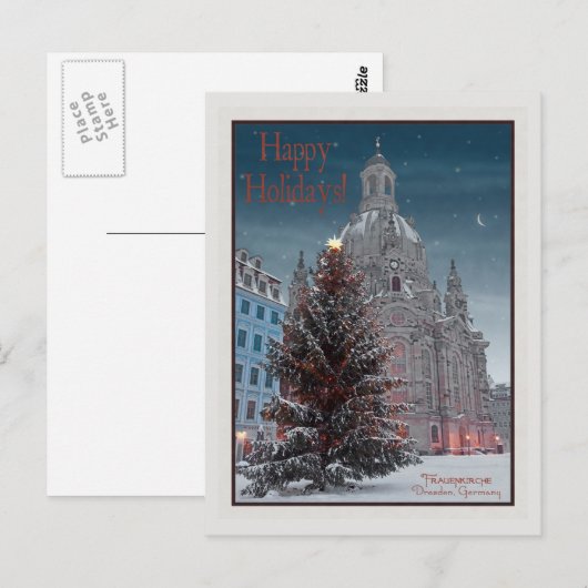 Dresden - Frauenkirche Tannenbaum - HH WB Briefkaart (Voorkant / Achterkant)