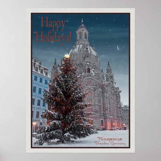 Dresden - Frauenkirche Tannenbaum - HH WB Poster (Voorkant)