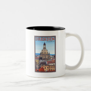 Dresden - Frauenkirche Tweekleurige Koffiemok