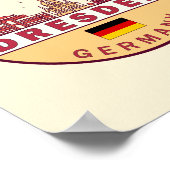 Dresden Germany City Skyline Emblem Poster (Hoek)