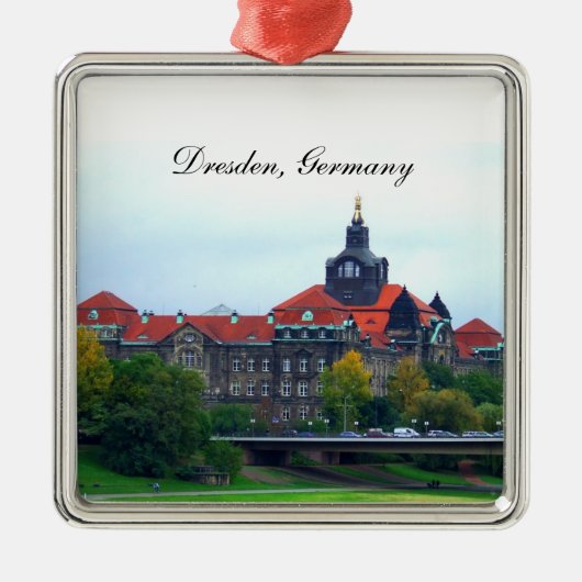 Dresden Germany kerstversiering Metalen Ornament (Voorkant)