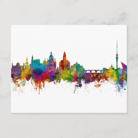 Dresden Germany Skyline Briefkaart (Voorkant)