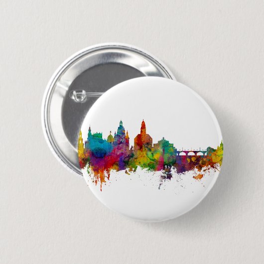 Dresden Germany Skyline Ronde Button 5,7 Cm (Voorkant /achterkant)