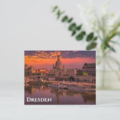 Dresden Germany Sunset Travel Photo Briefkaart (Staand voorkant)