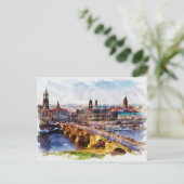 Dresden Germany waterverf art Briefkaart (Staand voorkant)