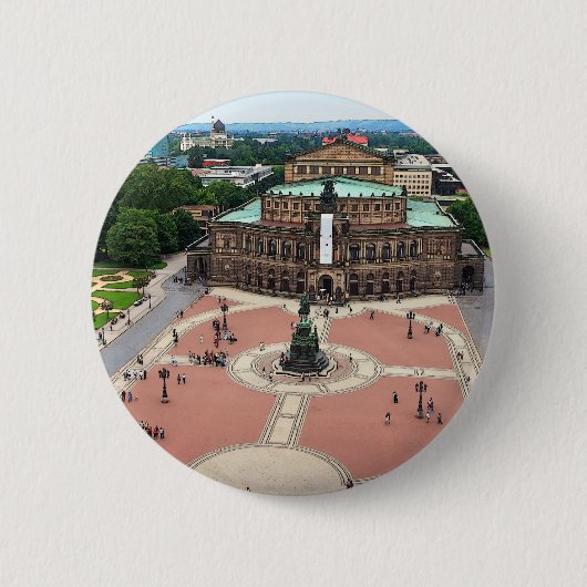Dresden - Halper Oper Ronde Button 5,7 Cm (Voorkant)