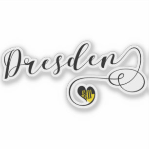 Dresden Hartvlag Sticker