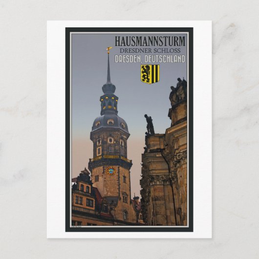 Dresden - Hausmannsturm Briefkaart (Voorkant)