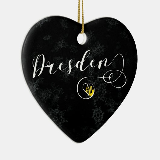 Dresden Heart, Ornament met kerstbomen, Duitsland (Rechts)