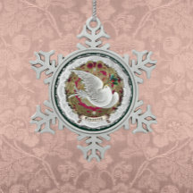 Dresden Kant Sneeuwduif Ornament