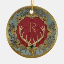 Dresden 'Lordly' Ceramic Monogram Ornament