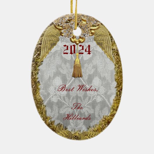 Dresden 'Normandië' Peace Dove Ornament (Achterkant)