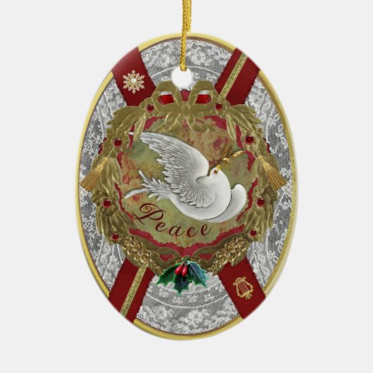 Dresden 'Normandy' Peace Dove Ornament (Voorkant)