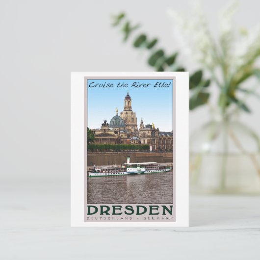 Dresden - Op de Elbe Briefkaart (Staand voorkant)