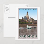 Dresden - Op de Elbe Briefkaart (Voorkant / Achterkant)