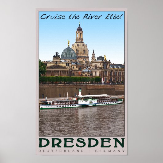 Dresden - Op de Elbe Poster (Voorkant)