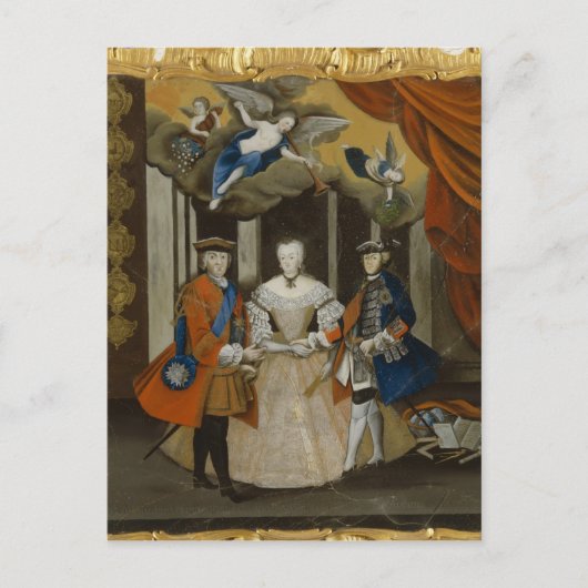 Dresden Peace Allegory, 1745 Briefkaart (Voorkant)