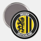 Dresden Round Emblem Magneet (Voorkant / Achterkant)