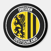 Dresden Round Emblem Magneet (Voorkant)