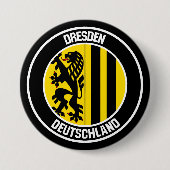 Dresden Round Emblem Ronde Button 7,6 Cm (Voorkant)