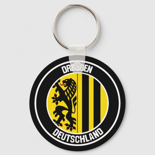 Dresden Round Emblem Sleutelhanger (Voorkant)