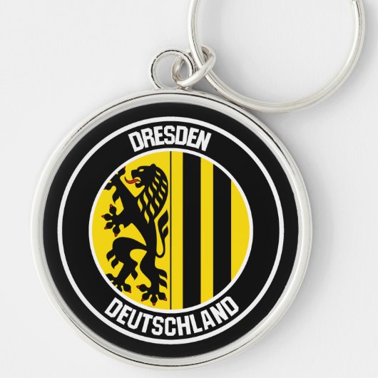Dresden Round Emblem Sleutelhanger (Voorkant)