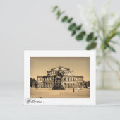 Dresden Semperopera op het theaterplein Briefkaart (Staand voorkant)