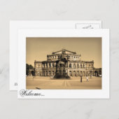 Dresden Semperopera op het theaterplein Briefkaart (Voorkant / Achterkant)