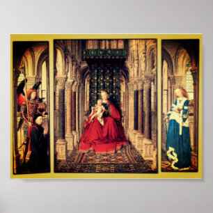Dresden Triptych (door Jan van Eyck, 1437) Poster