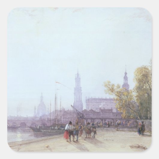 Dresden Vierkante Sticker (Voorkant)