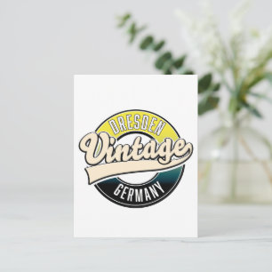 Dresden vintage stijl logo briefkaart